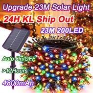 【KL 24H Ship Out】⭐🌙23M/33M Upgrade Solar Light Fairy Light Hari Raya Light 300LED Lampu Raya Light H