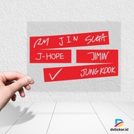 HP Latest BTS Member 2026cutting stiker | BTS Comeback 2026 Sticker Casing Variation Car Motorcycleh
