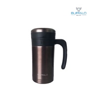 BUFFALO VACUUM TUMBLER MUG 450ml WITH STAINER - METALLIC BROWN ET168