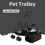 【Ready】FOLOPETS Pet Stroller Foldable Pet Stroller Dengan Pet Cargo yang Dapat Dilepas Pet Carrier O