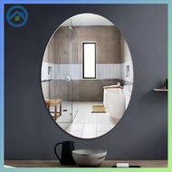 Acrylic soft mirror oval wall stickers, self-adhesive bathroom mirror surface stickers, home decoration, high-definition wall stickers, bathroom mirrors