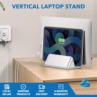 5.75Version Dual Slot Vertical Laptop Stand Adjustable Double Slots Dock for Efficient Laptop Storag