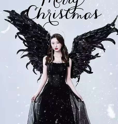 Dark Night Black Devil Photography Feather Wings Super Large Photo Performance Cosplay Bar Show Prop