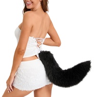 Simulation Fox Animal Tail cosplay Comic Exhibition Handmade Plush Fox Tail Adjustable Wolf Tail Fox