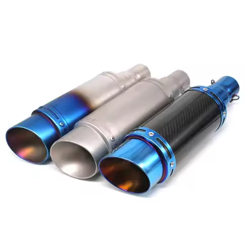 For Yamaha R3 R1 R6 Duke390 Hornet 600 Escape Moto FZ6 CBR400 51mm Carbon Fiber Motorcycle Exhaust M