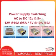 AC 220V to DC 5Vdc 12Vdc 5A Network Power Supply 10A switching Power Supply