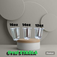 isi50PCS GELAS PLASTIK OVAL 12 OZ 14OZ 16OZ / U CUP 14OZ 16OZ