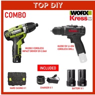 WORX WU280.1 12V 10MM WORX CORDLESS LION IMPACT DRIVER
