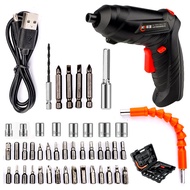 Household Electric Screwdriver Rechargeable Cordless Impact Drill Wireless Electric Drill Screwdriver Set Electric Screw Driver