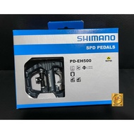 [GENUINE] SHIMANO EH500 SPD FLAT PD-EH500 with SM-SH56 383g (box) Platform Clipless pedal pedals