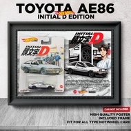 Frame Hotwheels Toyota AE86 Initial D Poster With Frame