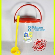Sealware Areta 27.5L + Dipper Jar Round Jumbo Large Multipurpose Food Drink Plastic Durable Thick Ti