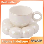 Flower Coffee Cup & Saucer Set Cute Mug & Saucer Set  Coffee Cup with Sunflower Saucer Latte Cups 6.