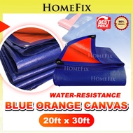 Grade A (1414) 20 x 30 feet Heavy Duty Blue Orange Canvas Thailand PE Tarpaulin Canopy