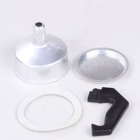 Espresso Coffee Moka Pot Replacement Parts For Cups Moka Pot Handle Gasket Seal Funnel Filter Access
