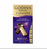 Godiva 72% 黑巧克力金磚 黑朱古力 Signature  72% Dark Chocolate Mini Bar (8pcs) 90g 現貨