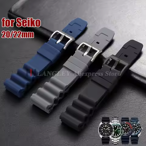 20mm 22mm Soft Silicone Rubber Watch Strap Men Women Sport Waterproof Wrist Band Pin Buckle Bracelet