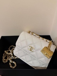 23年4月巴黎直送 全新代購貨Chanel MINI Wallet on Chain clutch w/ Chain