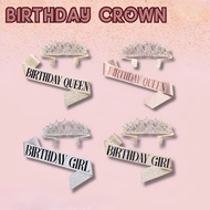 Birthday Shoulder Strap Headband Set HAPPY BIRTHDAY Etiquette Belt Ribbon Party Birthday Decoration