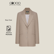 G2000 เสื้อเบลเซอร์สำหรับผู้หญิง Relaxed Fit สีน้ำตาลอ่อน