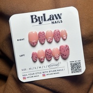 [ BYLAW.NAILS ] Purple Cat Eye Flowers | PREMIUM FAKE NAILS | PRESS ON NAILS | GRADUATION FAKE NAILS