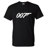 Spring Summer Trendy 007 T-shirt Solid Color Printed Men Women Streetwear Fashion Tshirt James Bond 