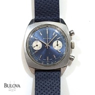 Rare Bulova Blue Panda Dial 31000 Swiss Handwind Chronograph 38mm Vintage Watch
