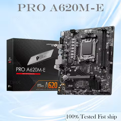 Supports DDR5 Memory For MSI PRO A620M-E Motherboard Micro-ATX AMD A620 DDR5 6400+(OC) MHz M.2 PCIe 