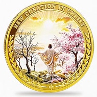 New Creation in Christ Challenge Coin – Christian Faith Pocket Token, Zinc Alloy Scripture Medallion