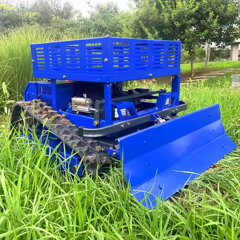 Customized remote-controlled forestry gutter machine robot automatic lawn mower robot hillside lawn