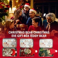 Christmas Eve Gift Box Teddy Bear Plush Toy Mini Stuffed Teddy Gift Christmas Stuffers Bear O3k0
