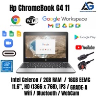 HP ChromeBook 11.6 G4  11.6-inch (1366x768) | Intel Celeron N2840 2.16GHz | 16GB eMMC SSD | 2GB RAM 