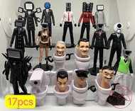 โมเดลตุ๊กตาฟิกเกอร์ Skibidi Toilet Action Figure Speakerman TV Man Monitor Man ของเล่นสําหรับเด็ก เก