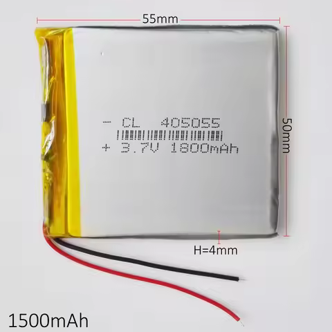 3.7V 1800mAh Lithium Polymer LiPo Rechargeable Battery 405055 For Mobile Phone PAD GPS Vedio Game E-