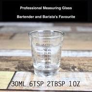 30ml / 1oz One Shot Espresso Shot Glass Measuring Cup BlackShot Glass with Measuring Lines