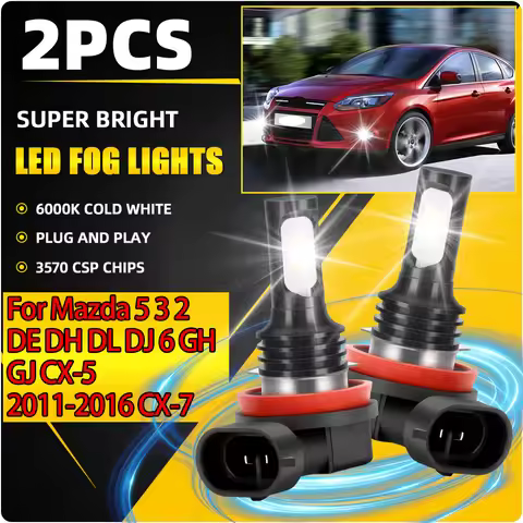 LED Fog Lamps 90W H8 H9 H11 Front Fog Lights 20000LM For Mazda 5 3 2 DE DH DL DJ 6 GH GJ CX-5 2011-2