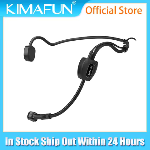 KIMAFUN Black Headset Mic Unidirectional Condenser Microphone Compatible with Shure Sennheiser MiPro