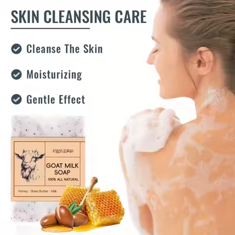 100g Goat Milk Soap, Cleanses the Skin, Cleanses and Bathes, Suitable for All Skin Types