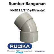 KNEE 2 1/2 (45 degrees) ELBOW/ 2 1/2 D (45 degrees) WATER PIPE FITTING/