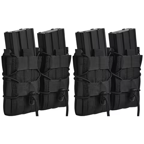 OPHIDIANTAC Double Tactical Rifle Mag Pouch Holster MOLLE Carrier for AR M4 M14 M16 AK - MOLLE Magaz