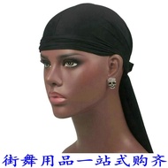 ✔■durag turban Hiphop hat black personality street basketball rap hip-hop headgear men s tide women s sweat-absorbing el