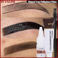 YUANGPH Eyebrow Dye Tint Kit, Fast Dye Semi Permanent Eyebrow Cosmetics, Waterproof 2 in 1 Brow Enha