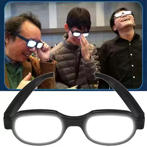 Anime Spoof Glasses Anti-break Luminous White Cosplay Eyewear Prop for Party Luminous LED Glasses Li