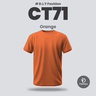 OREN SPORT Unisex Super-Thick Plain T-shirt - Orange CT71