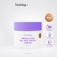 Facetology Triple Care All Day Bright Cream 10gr - Day Cream Shades Light Neutral Warm Dengan Medium