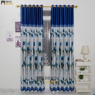 Gorden Jendela Kamar Motif Printing Bahan Kain Blackout import Tebal Tidak Terawang Tinggi 230