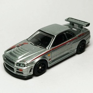 Hotwheels HotWheels HotWheels R34 Sports Car Silver Rare Rubber Tire/SKYLINE GT-R R34
