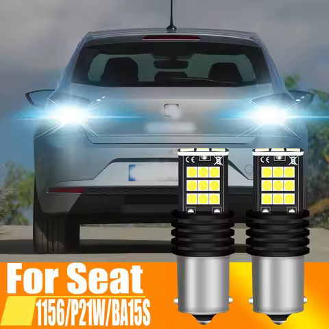 P21W LED Canbus Reverse Light Bulb Back up Lamp 1156 BA15S For Seat Ibiza 6l 6j Leon 5f Mk2 Mk3 Mk1 