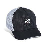Rabeur Topi Trucker lidah Pendek Topi Pria Trucker Jaring hitam  Abu Topi jaring Pria