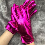 Short Patent Leather Gloves Drama Bright And